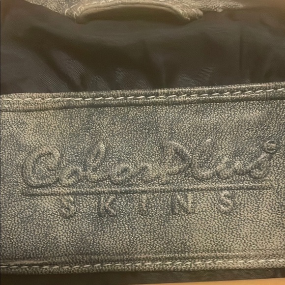 Unisex leather distressed jacket - Picture 2 of 5